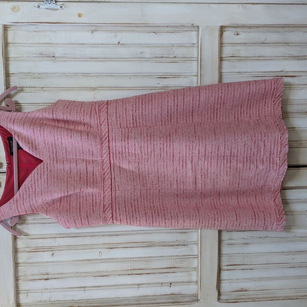 White House Black Market Pink Textured Sheath Dress